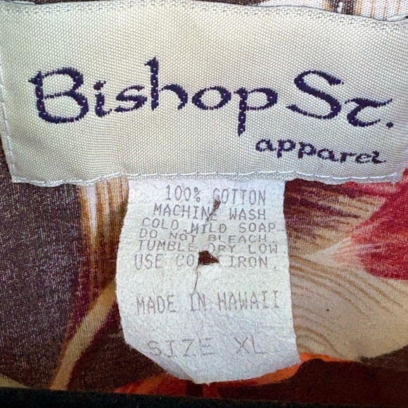 Vintage Bishop St. Apparel Men’s Tropical Aloha Shirt. Size XL - Picture 6 of 8